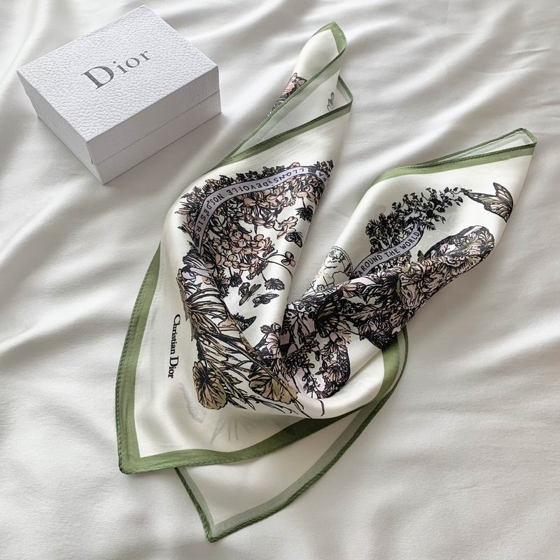 Dior silk scarf 50X50cm E22 (7)